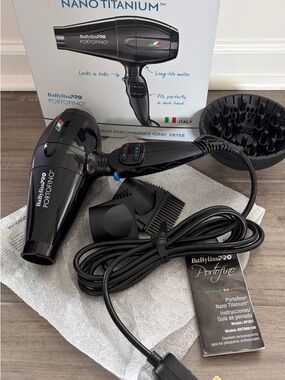 BaBylissPRO Portofino Black Nano Titanium Hair Dryer